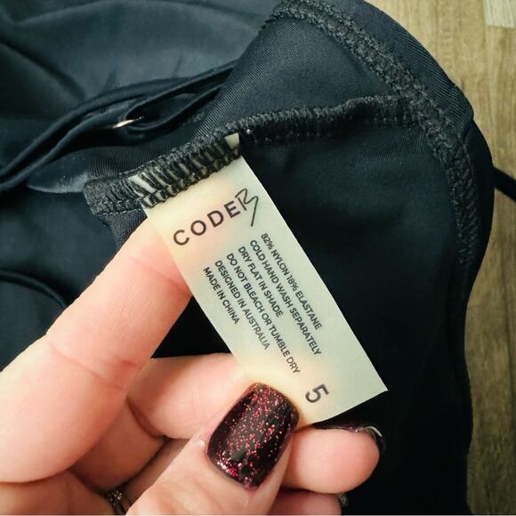 Code B Lanzarote One Piece Swim in black cinche wrack string soze 5 (fits sz. 14 - Picture 10 of 11